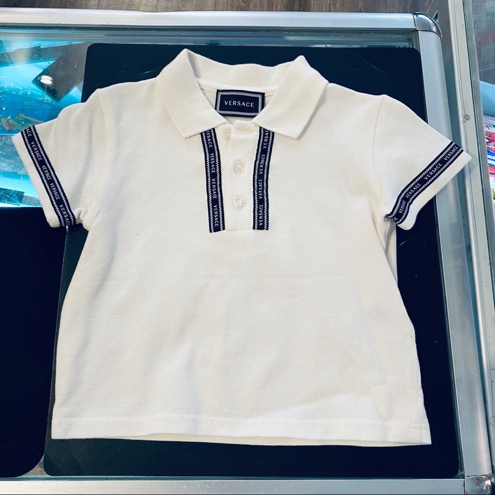 Versace Logo Tape Polo
